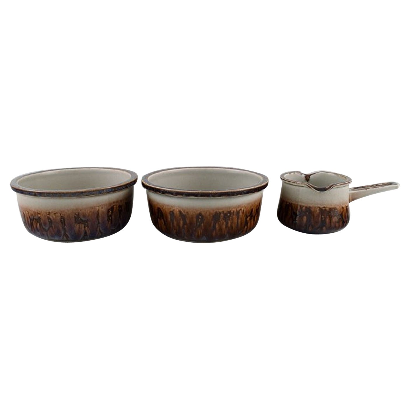 Bing & Grøndahl Mexico Dinner Service. Saucepan and Two Bowls in Stoneware For Sale