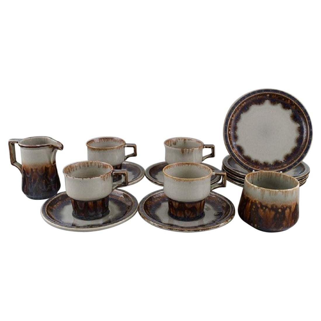Bing & Grøndahl Mexico Coffee Service in Glazed Stoneware for Four People For Sale