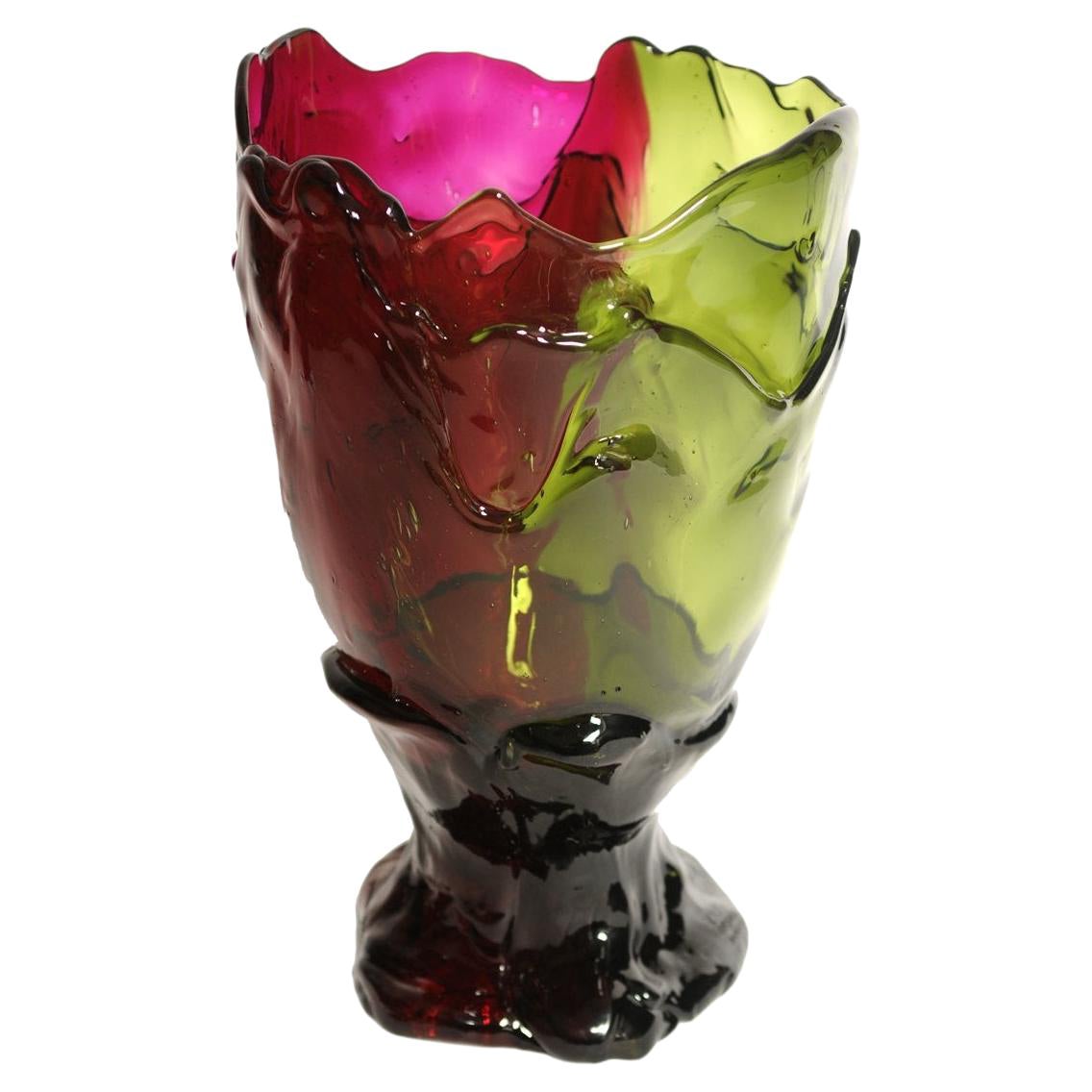 Contemporary Gaetano Pesce Twins-C XL Vase Resin Green Fuchsia For Sale