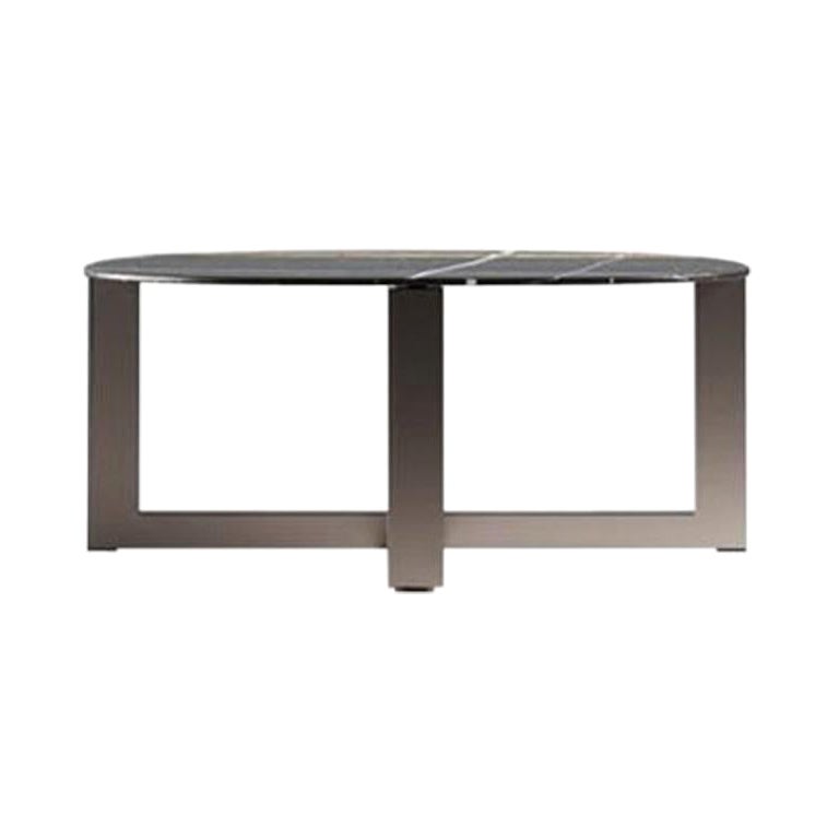 IBlack Marquina Coffee Table by Nicola Gallizia. Expert-crafted in Italy exclusively by Molteni&C.

This coffee table is part of the Domino series by Nicola Gallizia. Characterized by its black marble top with a steel base and pewter finish, it can