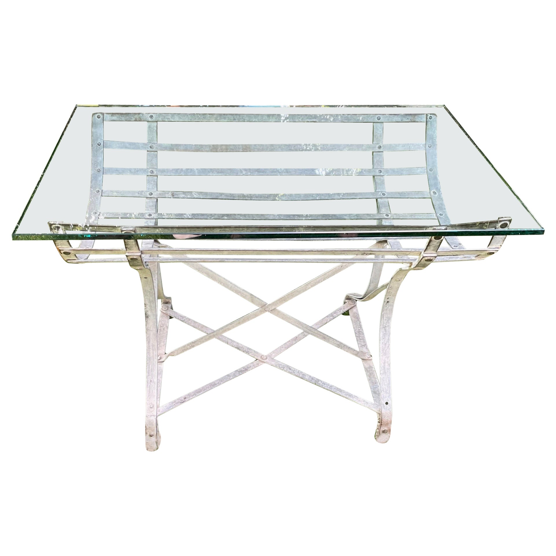 Industrial Zinc Table For Sale