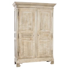 1860s French Bleached Oak Cabinet