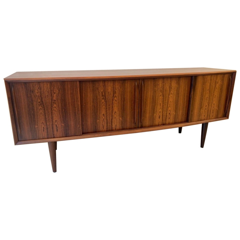 Vintage Bow Front Rosewood Sideboard by Arne Vodder, HP Hansen, Denmark ca. 1960