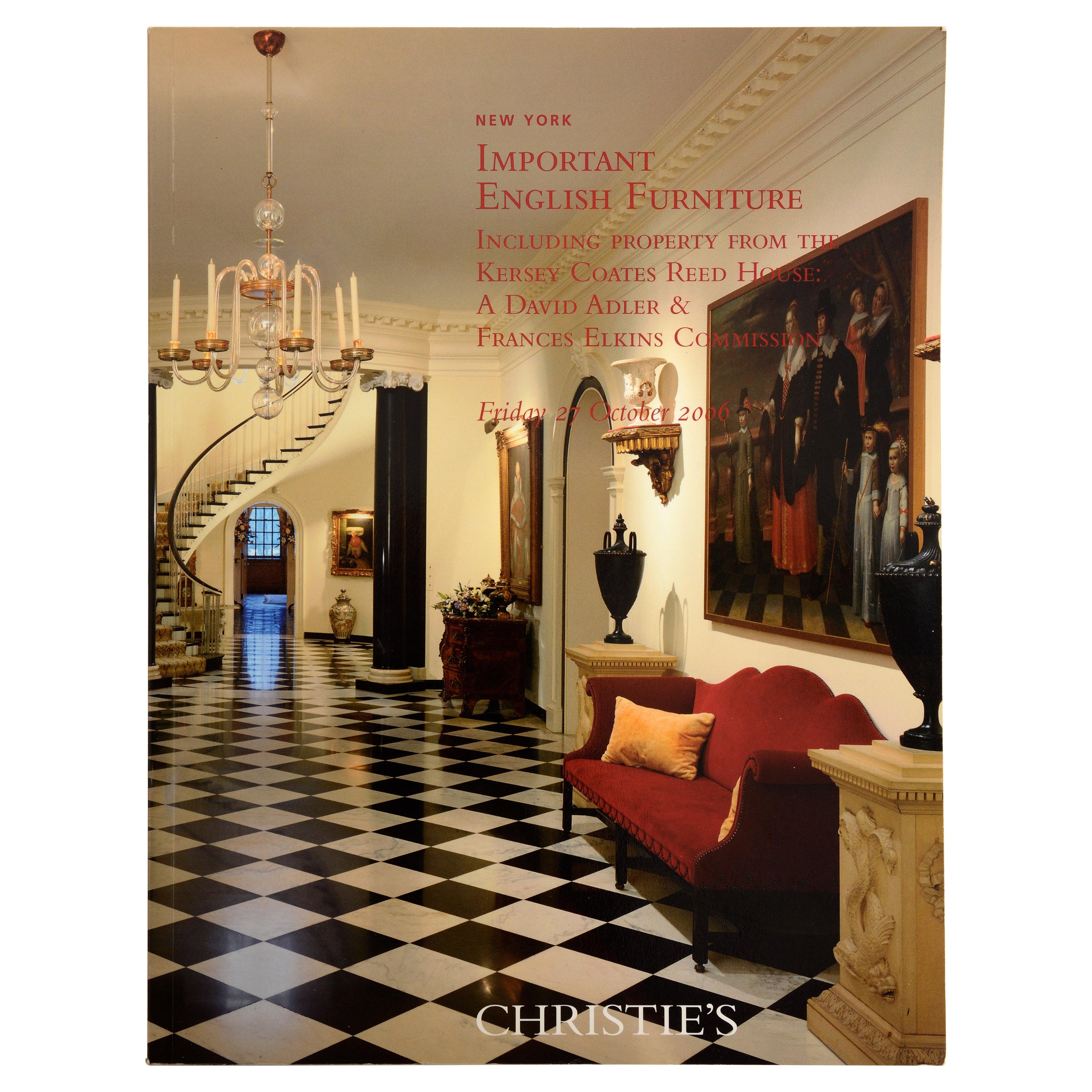 Christies: Important English Furniture: Reed House, David Adler and ...