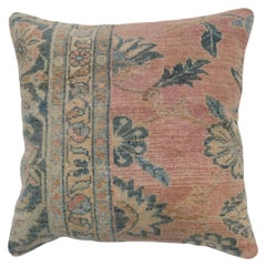 Vintage Traditional Persian Square Rug Pillow