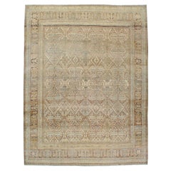 Antique Early 20th Century Handmade Persian Joshegan Room Size Carpet