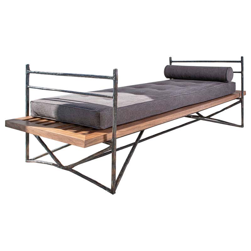 Rattan Sleigh Form Daybed by Ficks Reed at 1stDibs
