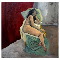 Gwen Freeman Nude Figure Acrylic Painting on Canvas