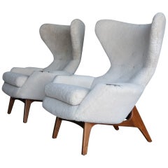 Chaises à haut dossier à ailes Adrian Pearsall pour Craft Associates, vers 1965