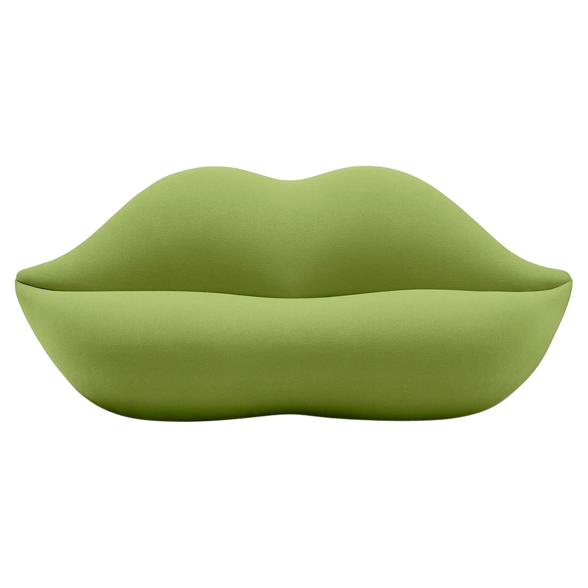Gufram, canapé Bocca en forme de lèvres, pomme, par Studio 65