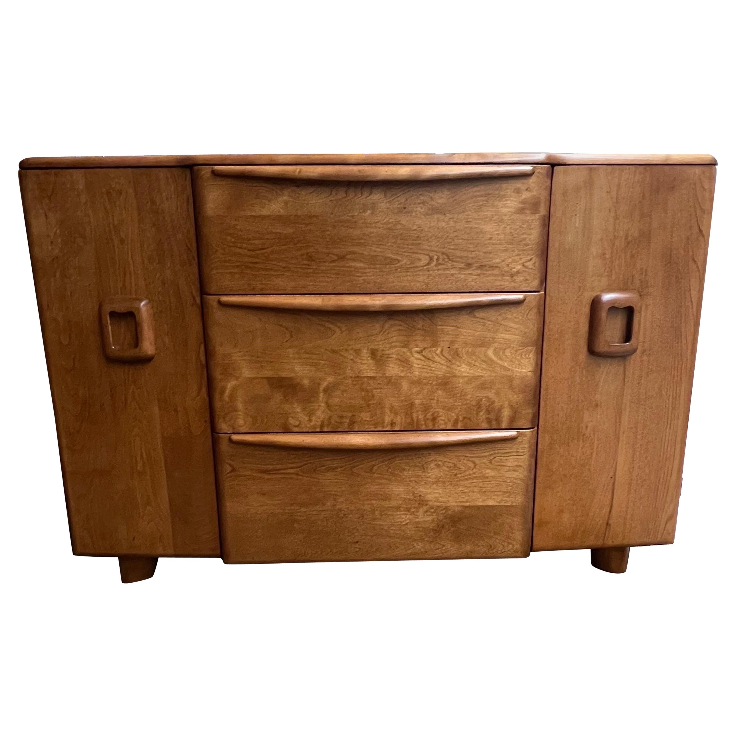 Mid-Century Modern Heywood Wakefield Buffet or Credenza with Figured Maple Burl