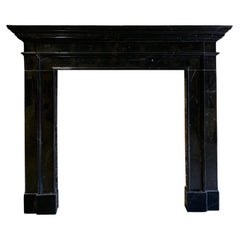 21st Century Black Marble Fireplace Mantlepiece
