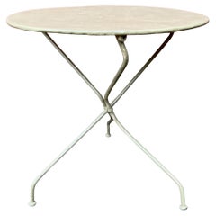 Small Green Painted Folding French Bistro Table
