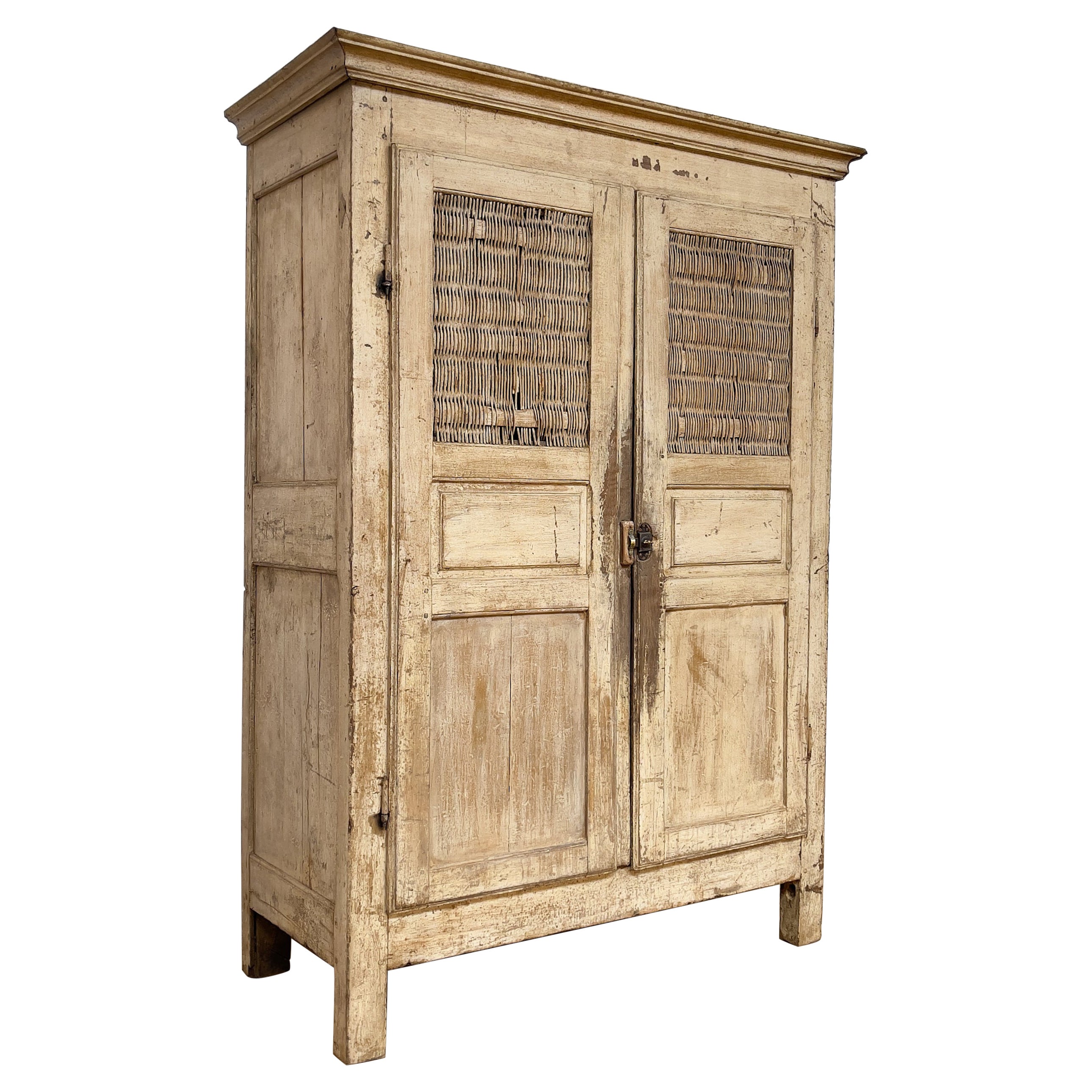 Oak French Cabinet 2 Doors 18th For Sale