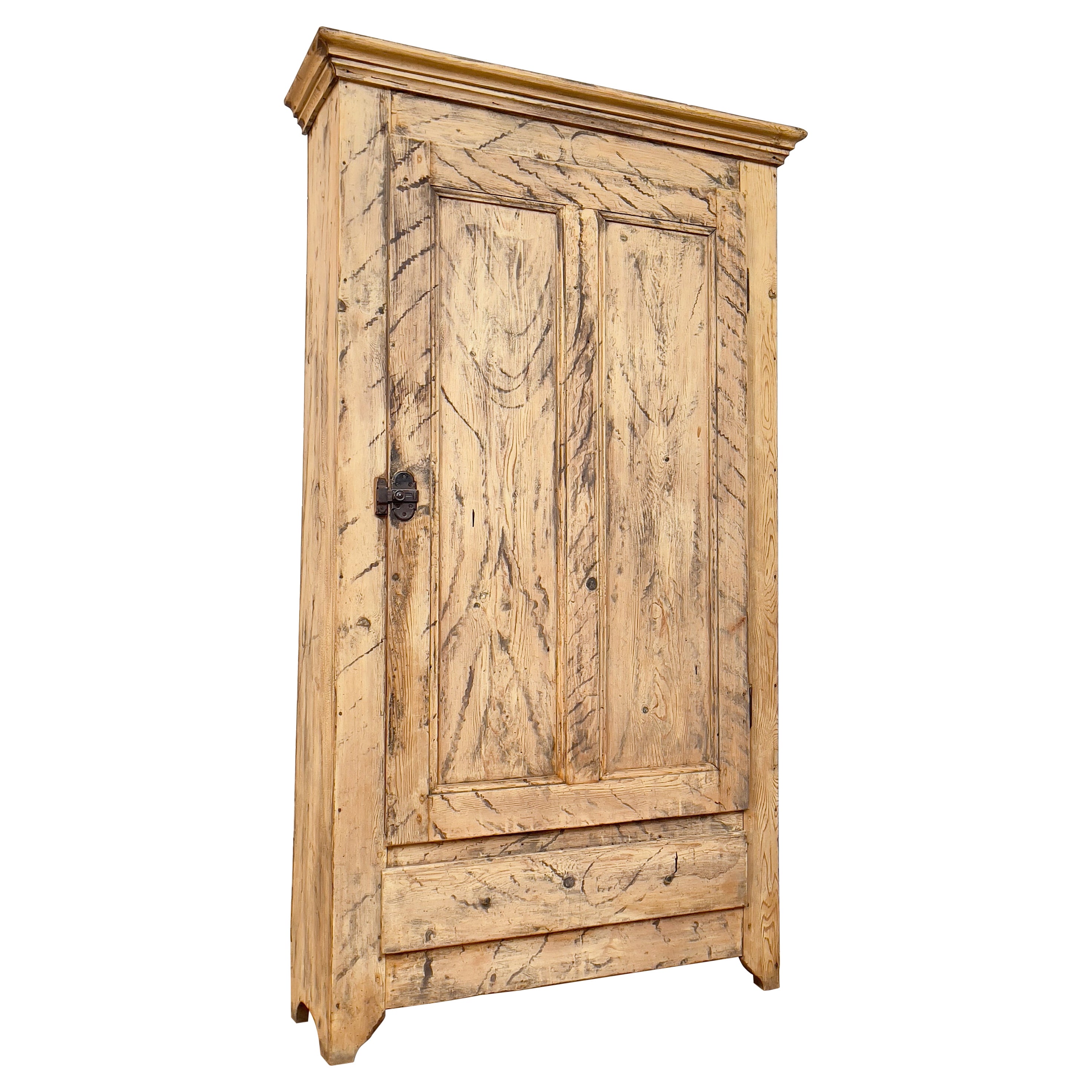 Late 19th Century Wooden French Wardrobe For Sale