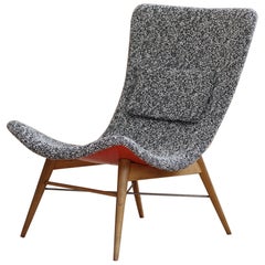 Lounge Chair by Miroslav Navratil, 1959, Reupholstered