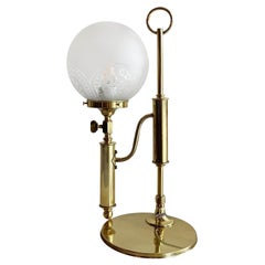 20th Century Swedish Örsjö Polished Brass Table Lamp, Light by Helmer Andersson