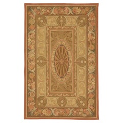 Flachgewebter Aubusson-Teppich, inspiriert von viktorianischem Design