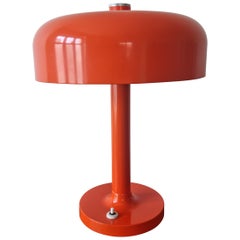 Rare Mid Century Orange Table Lamp Mushroom Napako, Josef Hurka, 1970s