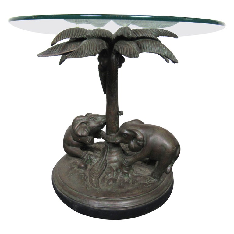 Bronze SafariThemed End Table For Sale at 1stDibs