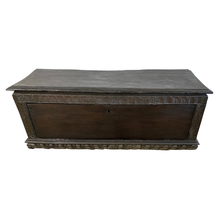18th C. Italian Baroque Cassone or Blanket Chest For Sale at 1stDibs