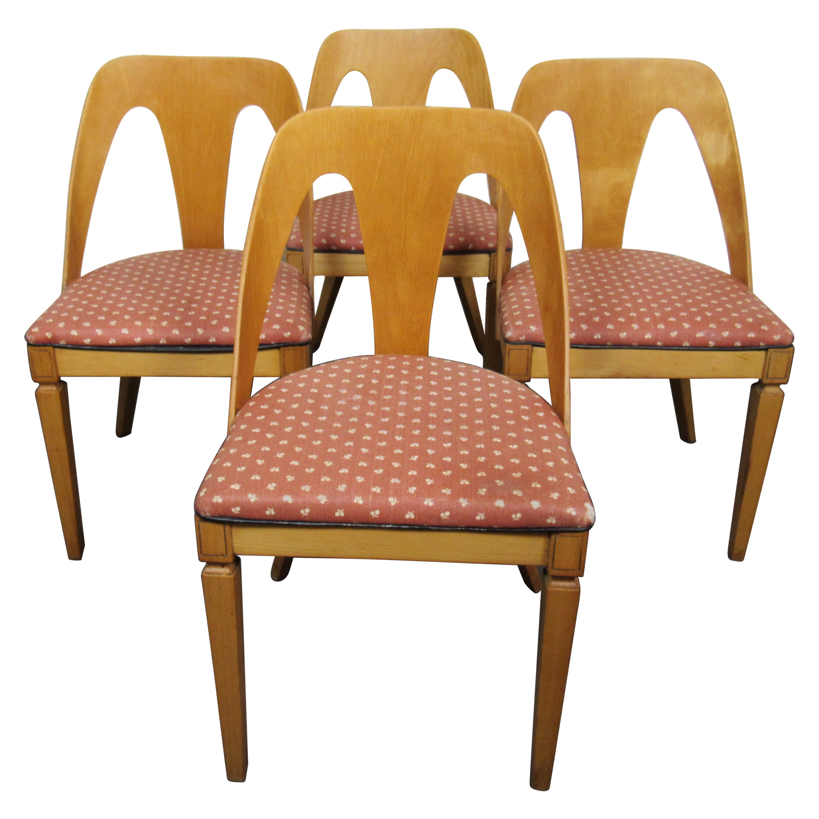 Set of Four Vintage Dining Room Chairs For Sale