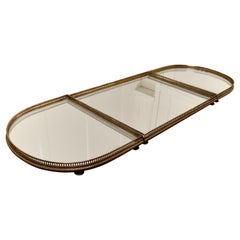 Antique Art Deco Plateau de Buffet, French Mirrored Silver Sideboard Trays