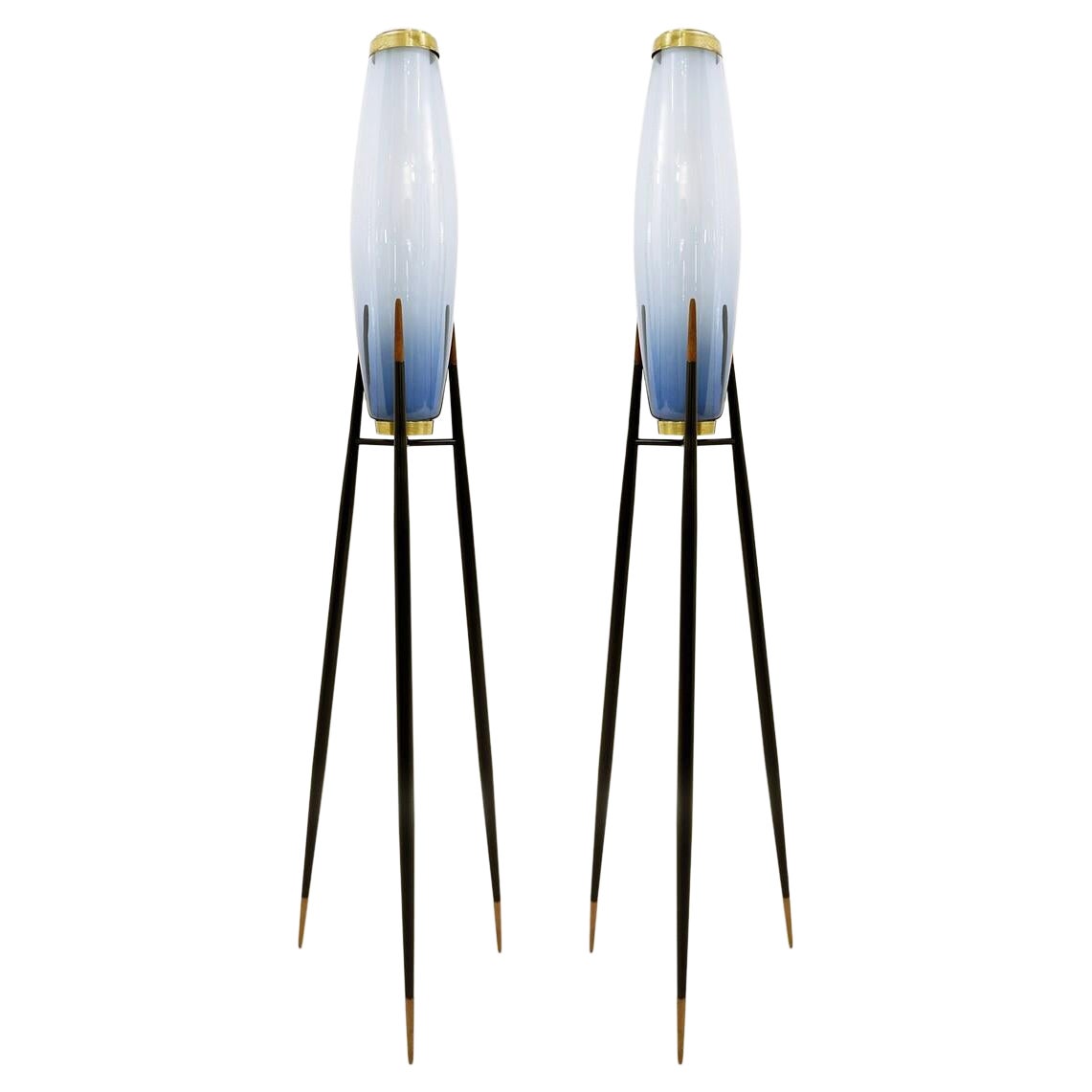 Pair of "Rocket" Floor Lamps by Svend Aage Holm Sørensen for Holm Sørensen & Co