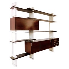 Mid-Century Modern Modular Wooden Wall unit "Extenso" by Amma, Italy, 1970s