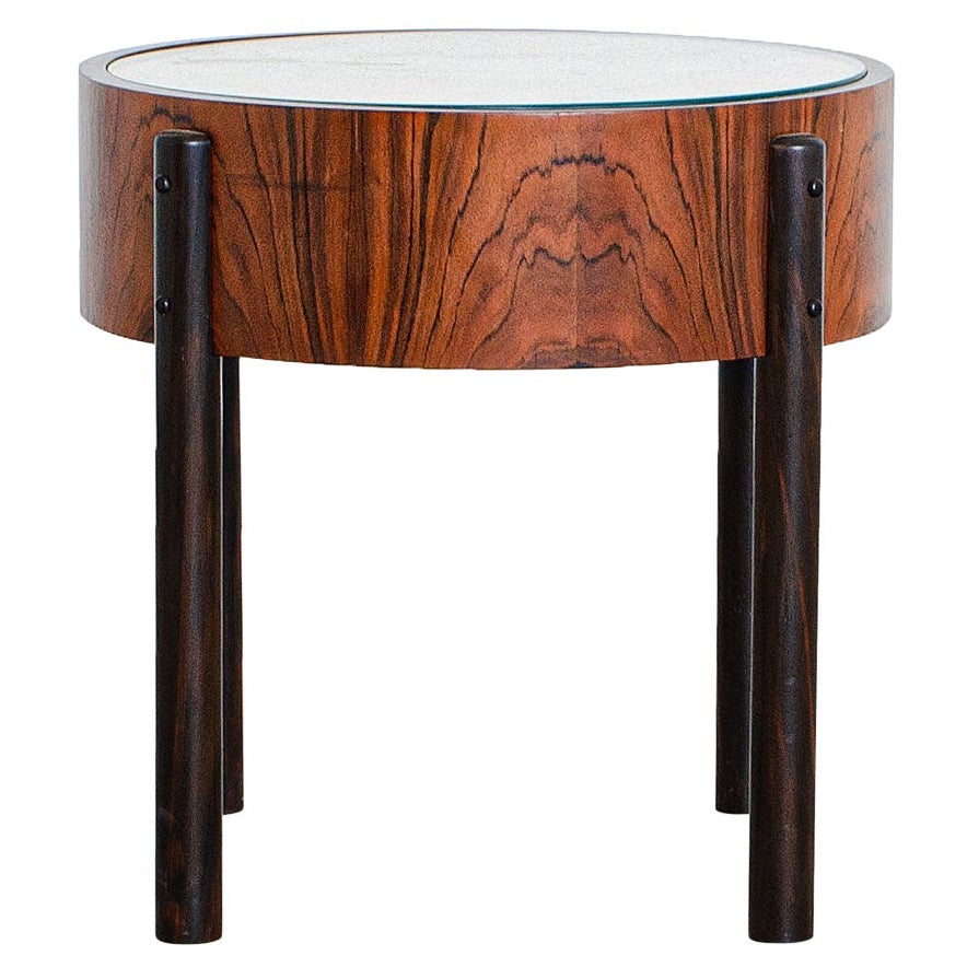 Round Adi Side Table, 2019, 60's-Inspired, Brazilian Design For Sale