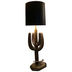 Brass Saguaro Cactus Lamp