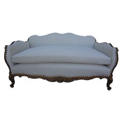 19th Century French Régence Style Giltwood Loveseat Or Sofa