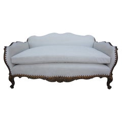 19th Century French Régence Style Giltwood Loveseat or Sofa