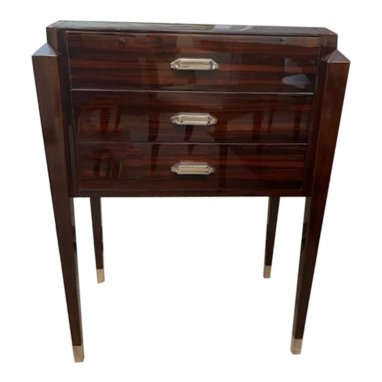 Art Deco French Side Table/ Chest of Drawers For Sale