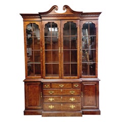 Late 20th-C. Chinese Chippendale Style Carved Mahogany Cabinet by Henredon