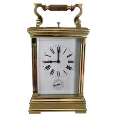Vintage Quarter Chiming Gorge Carriage Clock with Quarter Repeat, French, circa 1880