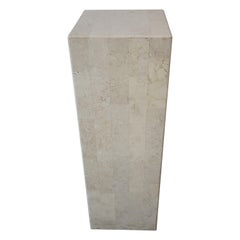 Square Tessellated Marble Pedestal