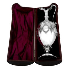 Antique Victorian Sterling Silver Wine / Water Jug (1869)