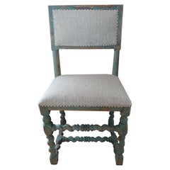 18th Century Swedish Antiques Baroque Chair with Original Paint