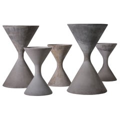 Set of Five Diabolo Shaped Planters by Willy Guhl, Switzerland 1980s