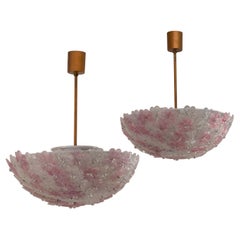 Pair of Ceiling Lamps by Seguso, 1950s