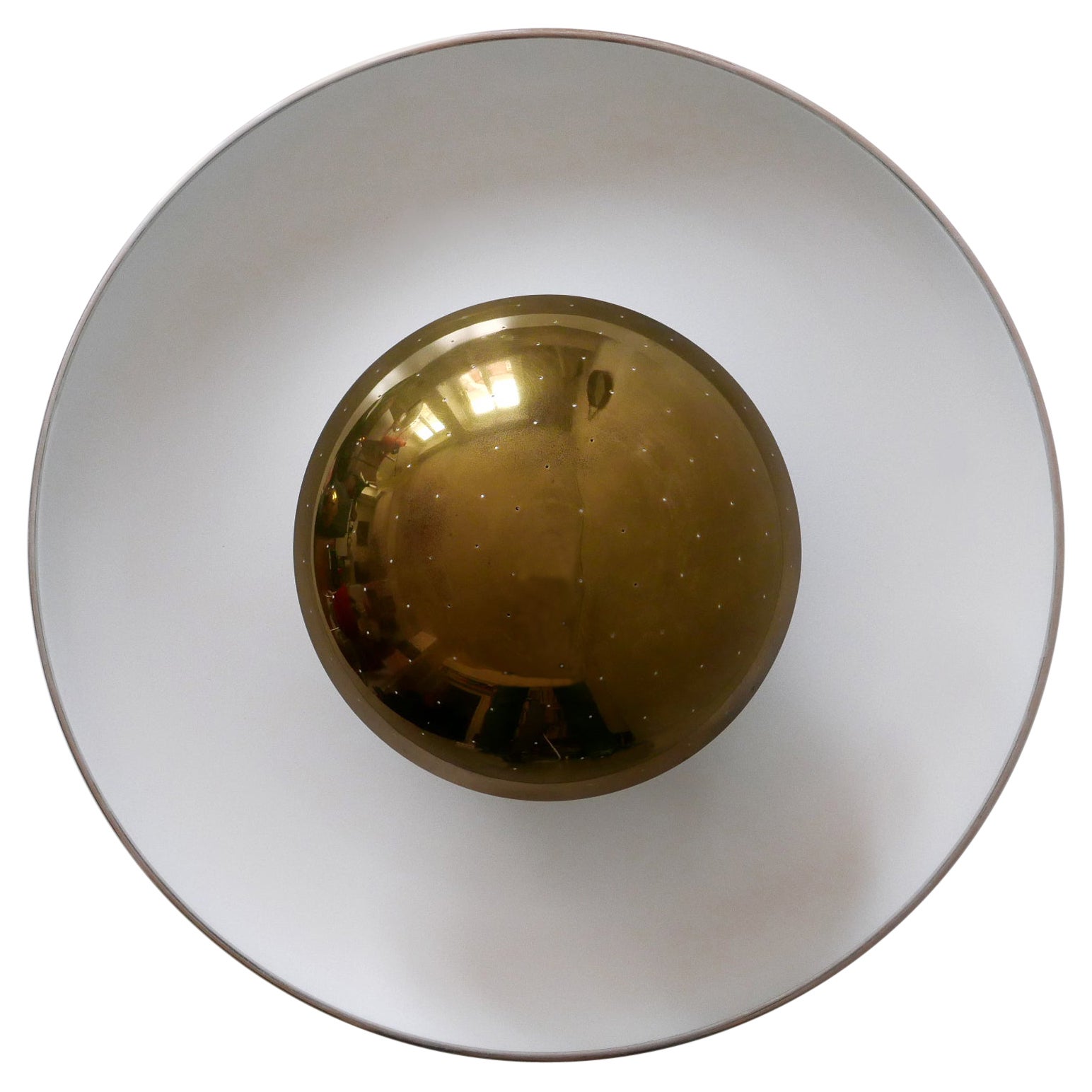 Mid-Century Modern Rare & Large Mid Century Flush Mount or Sconce by Bünte Remmler Germany 1950s For Sale