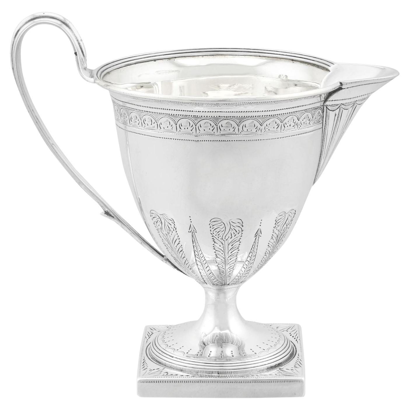 Georgian Sterling Silver Cream Jug by Henry Chawner For Sale