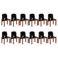 Vintage Afra & Tobia Scarpa "121" Dining Chairs for Cassina, 1965, Set of 12