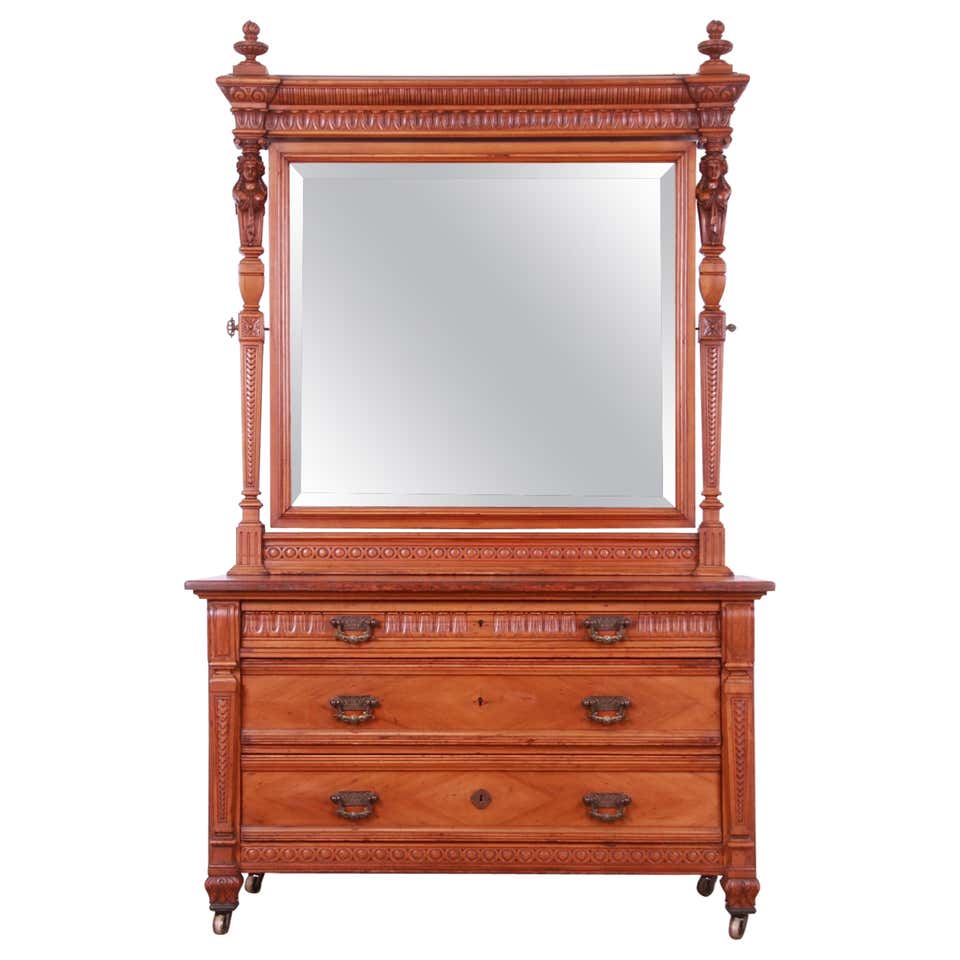 Antique Dressers With Mirrors - 225 For Sale on 1stDibs | types of ...