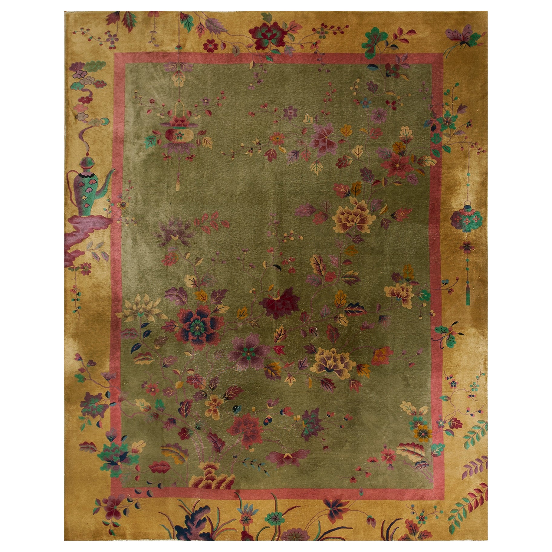 1920s Chinese Art Deco Carpet ( 9' x 11' 6" - 275 x 350 ) For Sale