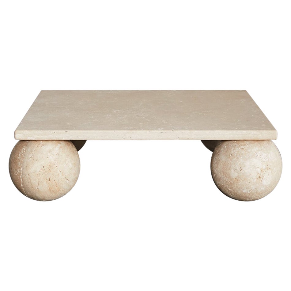 Kelly Wearstler Morro Square Coffee Table in Travertine For Sale