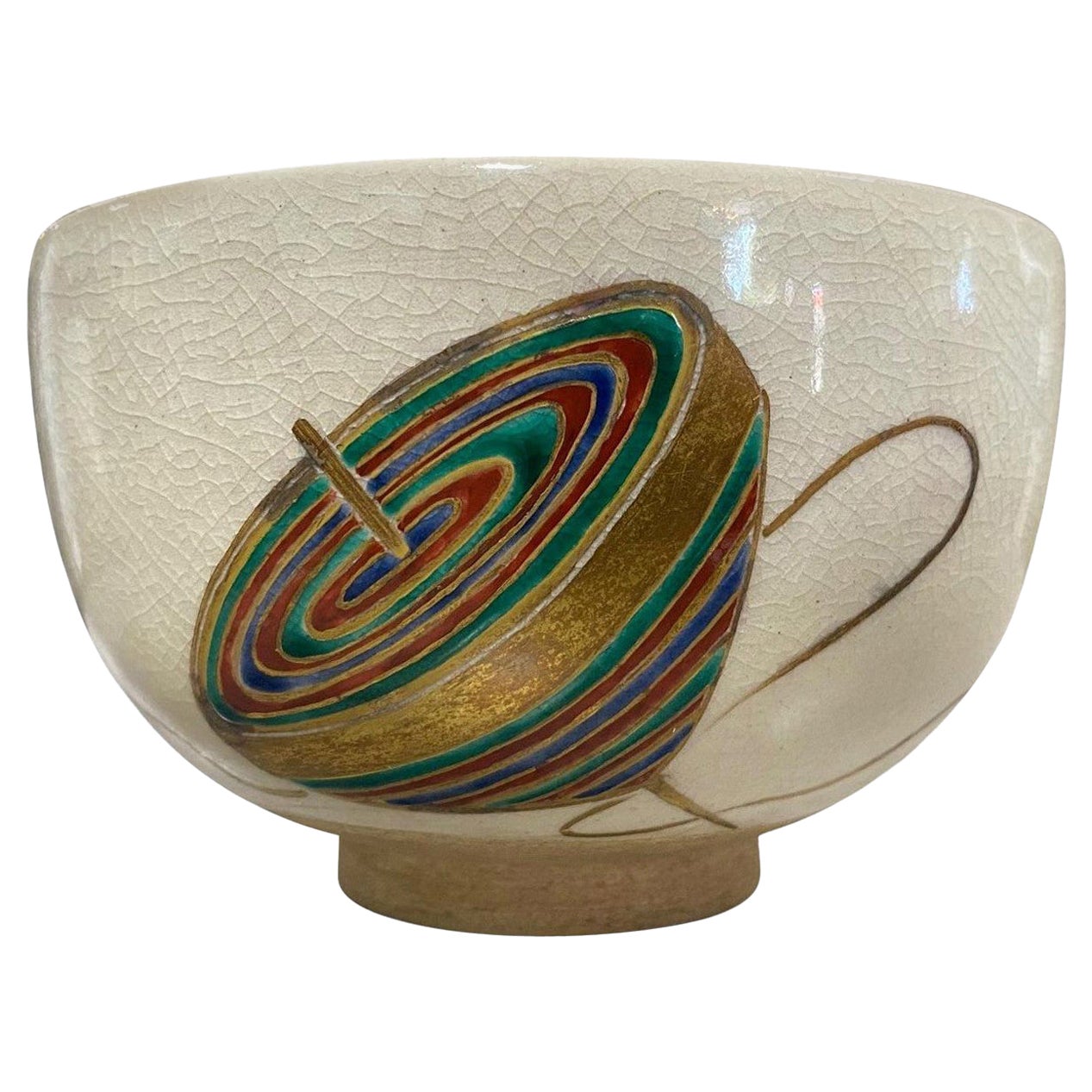 Shiko Shikou Munakata Rare Signed Japanese Pottery Chawan Tea Bowl Signed Box For Sale