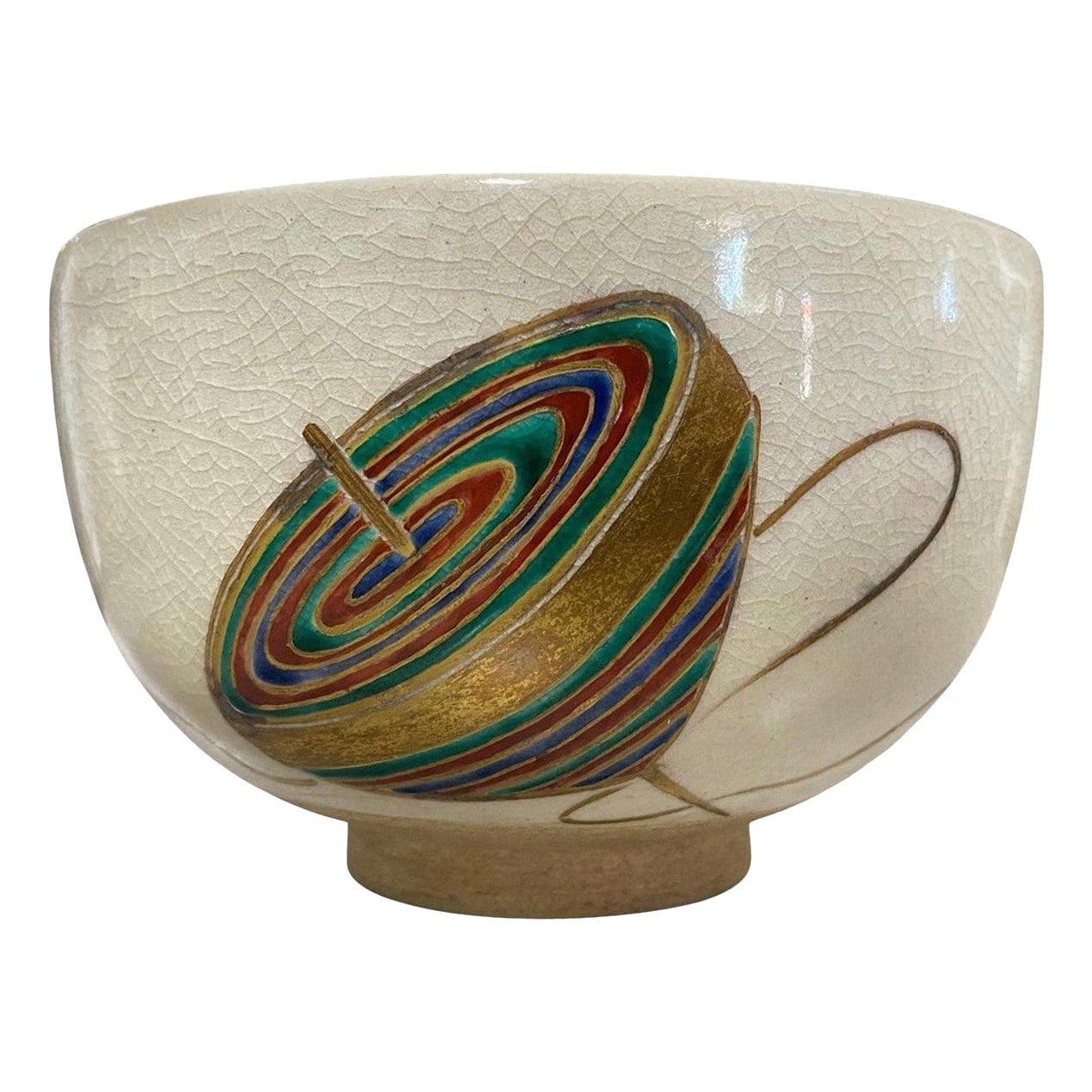 Shiko Shikou Munakata Raro cuenco de té Chawan de cerámica japonesa firmado Caja en venta