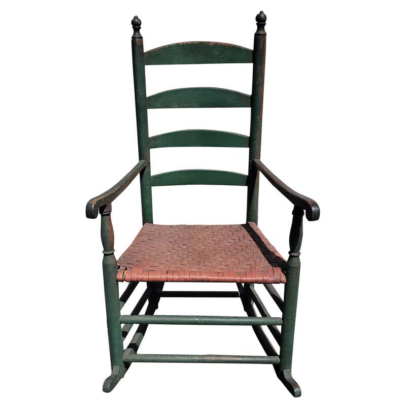 Pair of Rustic 19th Century Platform Rocking Chairs at 1stDibs ...